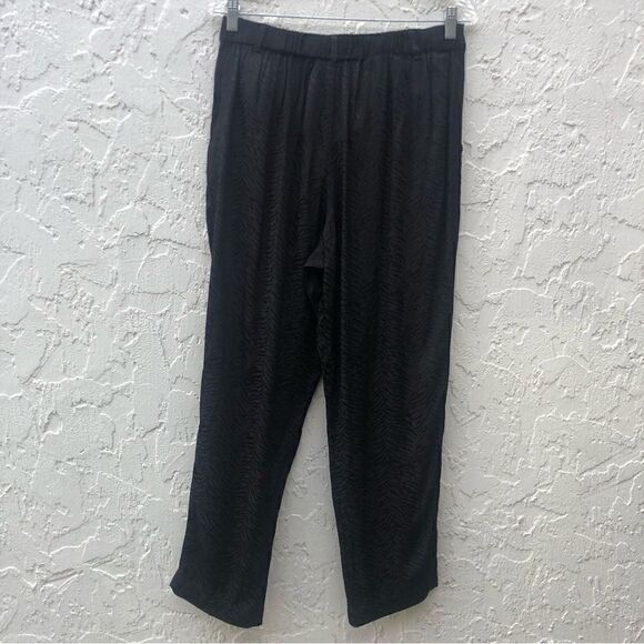 SUNDAYS Black Jacquard Tapered High Rise Trouser Pants Size 2 Zebra Print - Picture 12 of 12